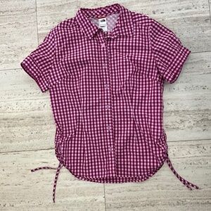 The North Face Women’s L/G Vapor Wick Raspberry and Pink Checked Shirt Top